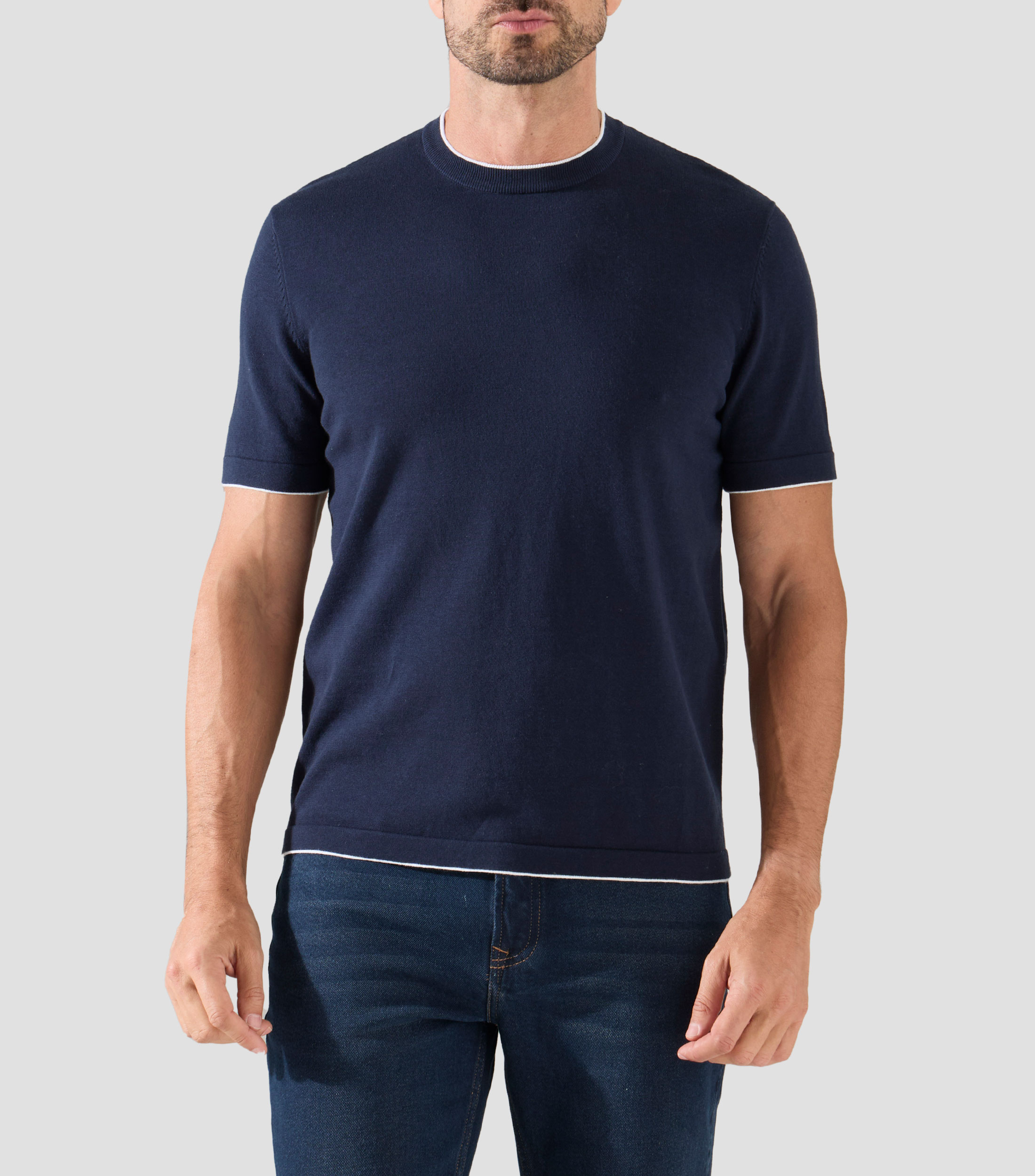 Playera cuello redondo manga corta lisa Hombre